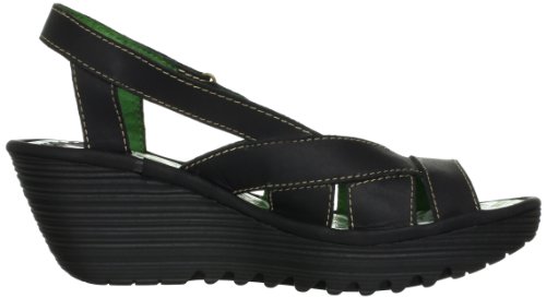 Fly London Yisa Womens Velcro Fastening Sandals Black Patent 4 / 37