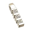 14kt White Gold Designer Style Three Stone Diamond Pendant