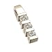 1.00Ct.T.W. Round Brilliant Cut Diamonds, 14K White Gold. Designer Style Three Stone Diamond Pendant