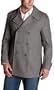 Calvin Klein Men's Classic Double Breasted Peacoat,Light Grey Heather,Large