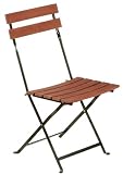 Wood and Iron Folding Chairs (Set of 2)