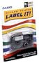 Casio XR-18X2S 18mm Labelling Tape (Black on Clear)