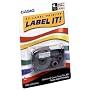 Casio XR-18X2S 18mm Labelling Tape (Black on Clear)