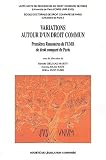 Variations autour d\'un droit commun. Premières rencontres de l\'UMR de droit comparé de Paris (Paris, Sorbonne, 28 et 29 mai 2001)