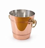 Mauviel Cupretam Pour la Table Tinned Copper Round Champagne Bucket