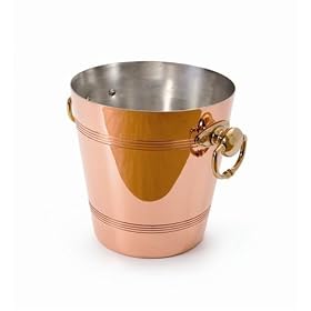 Mauviel Cupretam Pour la Table Tinned Copper Round Champagne Bucket by Mauviel