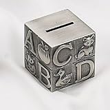 PEWTER SMALL BLOCK BANK - PEWTER FINISH SMALL BLOCK MONEY BANK