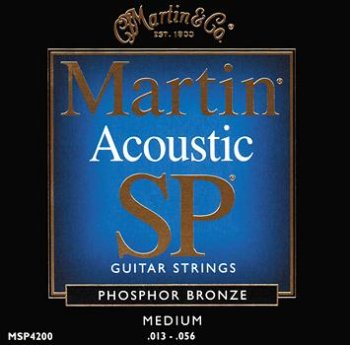 Martin MSP4200 SP Phosphor Bronze Acoustic Guitar Strings, Medium