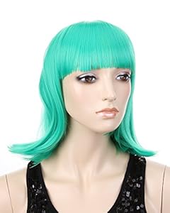Cool2day Short Straight Green Hair Full wig+Free Wig Cap(Model:JF011406)
