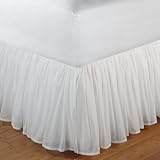 Cotton Voile Bedskirt in White Size