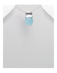 Semi-GemStones Pendant Necklace In 92.5 Sterling Silver