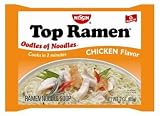 Nissin Top Ramen Chicken Flavor Ramen Noodle Soup 3 oz (Pack of 48)