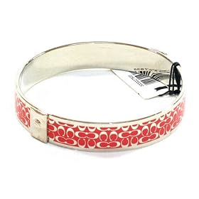 AUTHENTIC COACH 1 2 SIGNATURE BANGLE 94061 (Silver Rose)
