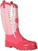 CLEARANCE Women's Pink Cowboy Waterproof Rubber Rain Boots