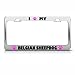 Belgian Sheepdog Paw Love Pet Dog Metal License Plate Frame Tag Holder