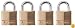 Master Lock 120Q Keyed-Alike Wide Padlocks, 3/4-Inch, Solid Brass, 4-Pack