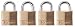 Tools & Hardware : Master Lock 120Q 3/4-Inch Keyed-Alike Wide Padlocks, Solid Brass, 4-Pack