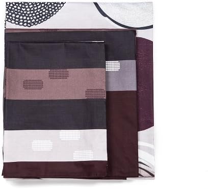 820TC Modern Purple Gray Circle & Stripe 4 PCS Sheet Set - King
