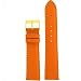 Watch Band Genuine Soft Leather Orange 18mm