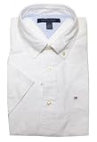 Tommy Hilfiger Men Oxford Short Sleeve Shirt L White