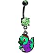 Black Zombie Ducky Belly Ring