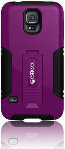 Samsung Galaxy S5 Gr8Case Case Protective Flexible Rubber and Plastic 2Grip Hybrid Case (Purple/Black)