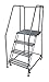 Cotterman 1504R1820A3E20B3C1P6 - Rolling Ladder Steel 70In. H. Gray