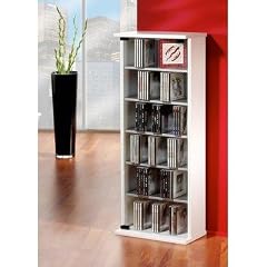 VCM 25201 VCM CD/DVD-Turm "Vetro" f�r 150 CDs, schwarz