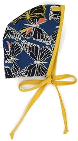 Little Sun Hat Classic Bonnet X-Large Butterfly, pilot cap reversible outdoor unique brim and ear flap headwear for newborn baby babies toddler boy girl swim summer weather protection sunhat