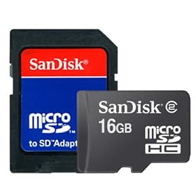 Carte Memoire Micro SD SANDISK 16 Go + adaptateur SD pour HTC Explorer