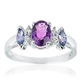 Amethyst and Tanzanite Ring