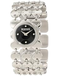 Versus by Versace Womens 3C69200000 Paillettes Stainless Steel Black Dial Bracelet Watch