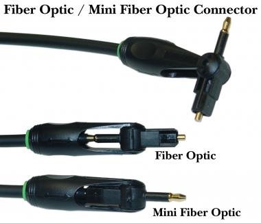 12ft Adjustable Fiber Optic Toslink to 3.5mm Mini-Optical Cable