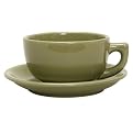 COLORcode Cappuccino Cup and Saucer Set Service for 2 - Wasabi