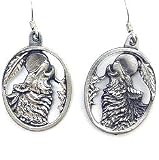 Earth Spirit Earrings - Wolf Head - Earth Spirit Earrings - Wolf Head