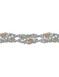 Landstroms Sterling Black Hills Silver Bracelet w/ Black Hills Leaves - BR3003SS