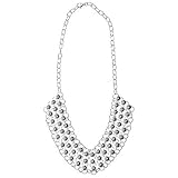 Artisan Handcrafted in Mexico - Sterling Silver Half Bells Frontal Necklace 16in-18in