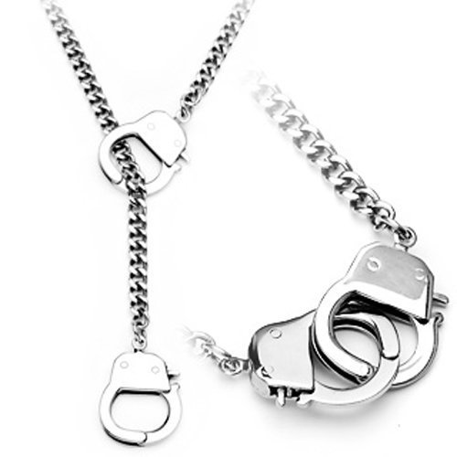 Handcuffs Taboo Stainless Steel Chain Necklace 22 inch