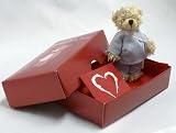 Image of Get Well Teddy Bear Gift Package with Free Red Gift Card (Heart) - Teddy Delivery