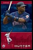Torii Hunter Minnesota Twins Mlb Skyline Art Gold Wood-Mounted Poster Print - 24