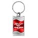 Ford Mustang GT Red Spun Brushed Metal Key Chain
