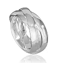 VINANI 3er Damen Ring Rund Silber 925 R3R