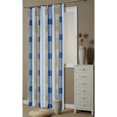 �bergardine Kr�uselband Vorhang blau und beige T�ne Blickdicht 140x245 cm Dekoschal