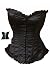 A015_schwarz - Vollbrust Corsage schwarz Gothic Korsett Satin ,Grösse S