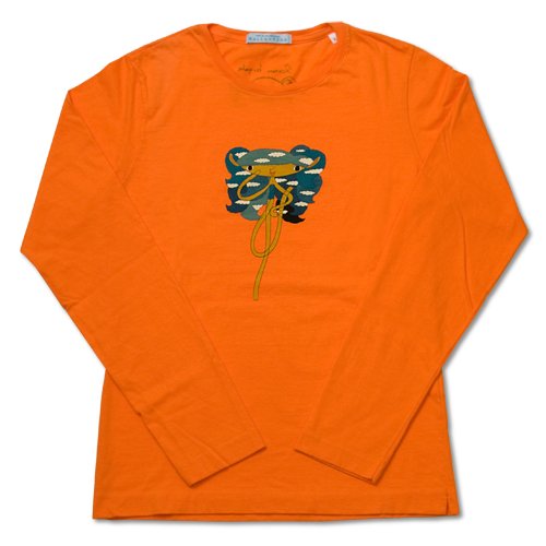 SWEET Tシャツ（長袖）オレンジ／空 : 三宅信太郎