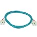 10Gb Fiber Optic Cable, SC/SC, Multi Mode, Duplex - 3 Meter (50/125 Type) - Aqua