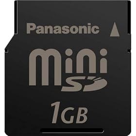 Click here to buy Panasonic miniSD 1GB Memory Card with card adapter included by Panasonic.