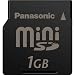 Panasonic miniSD 1GB Memory Card with card adapter included