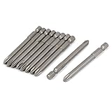 Uxcell　プラスドライバービット　金属　グレー　160g　磁気　フィリップス　フィリップス