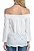 Hotouch Off Shoulder Tops Shirts for Women Sexy Solid Blouse Tee Shirt(White S)